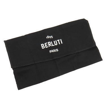 ベルルッティ BERLUTI イタウバ ロングウォレット ブルー×ブラウン レザー 長財布 シルバー金具 ラウンドファスナー