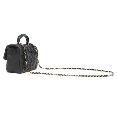 シャネル CHANEL マトラッセ 20 トップハンドル AS2431 ブラック ラムスキン 2WAYバッグ ゴールド金具 黒 ハンドバッグ