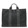 エルメス HERMES フールトゥ MM ブラック×グレー キャンバス トートバッグ シルバー金具 黒 グレー A4 ハンドバッグ トート
