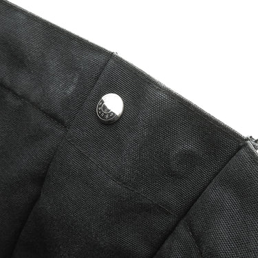 エルメス HERMES フールトゥ MM ブラック×グレー キャンバス トートバッグ シルバー金具 黒 グレー A4 ハンドバッグ トート