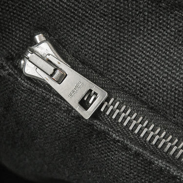 エルメス HERMES フールトゥ MM ブラック×グレー キャンバス トートバッグ シルバー金具 黒 グレー A4 ハンドバッグ トート