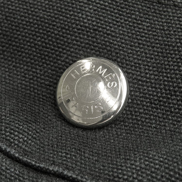 エルメス HERMES フールトゥ MM ブラック×グレー キャンバス トートバッグ シルバー金具 黒 グレー A4 ハンドバッグ トート