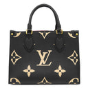 ルイヴィトン LOUIS VUITTON オンザゴー PM M45659 ブラック×ベージュ モノグラムアンプラント 2WAYバッグ ゴールド金具 ハンドバッグ