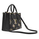 ルイヴィトン LOUIS VUITTON オンザゴー PM M45659 ブラック×ベージュ モノグラムアンプラント 2WAYバッグ ゴールド金具 ハンドバッグ