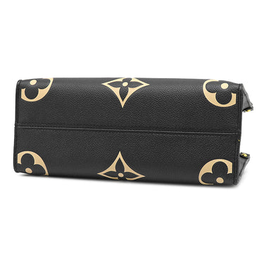ルイヴィトン LOUIS VUITTON オンザゴー PM M45659 ブラック×ベージュ モノグラムアンプラント 2WAYバッグ ゴールド金具 ハンドバッグ