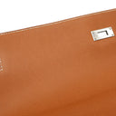 エルメス HERMES ケリー デペッシュ 34 ゴールド ブリーフケース シルバー金具 茶 ビジネスバッグ