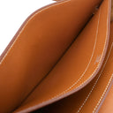 エルメス HERMES ケリー デペッシュ 34 ゴールド ブリーフケース シルバー金具 茶 ビジネスバッグ