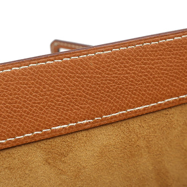エルメス HERMES ケリー デペッシュ 34 ゴールド ブリーフケース シルバー金具 茶 ビジネスバッグ