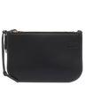 ロエベ LOEWE ゲート ダブルジップ ポーチ 113.54.Z43 ブラック レザー ショルダーバッグ ゴールド金具 黒