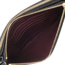 ロエベ LOEWE ゲート ダブルジップ ポーチ 113.54.Z43 ブラック レザー ショルダーバッグ ゴールド金具 黒