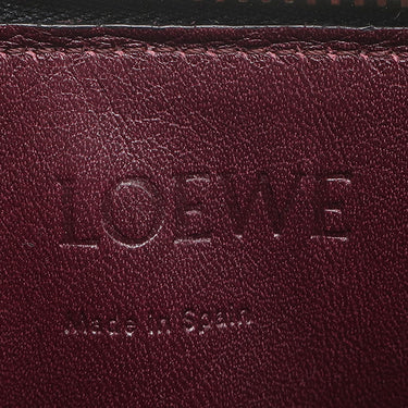 ロエベ LOEWE ゲート ダブルジップ ポーチ 113.54.Z43 ブラック レザー ショルダーバッグ ゴールド金具 黒