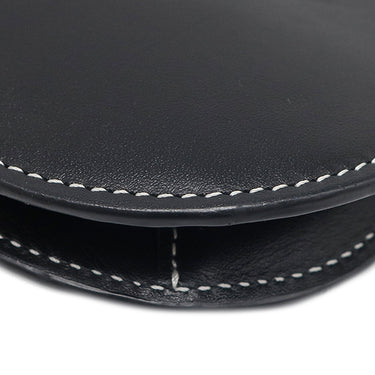 ロエベ LOEWE ゲート ダブルジップ ポーチ 113.54.Z43 ブラック レザー ショルダーバッグ ゴールド金具 黒
