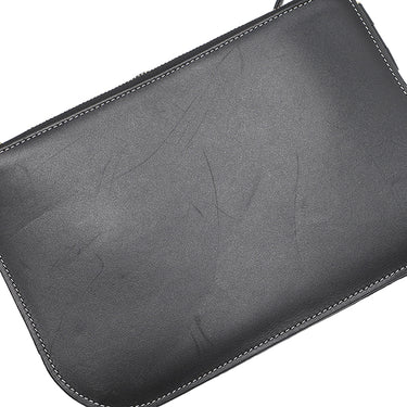 ロエベ LOEWE ゲート ダブルジップ ポーチ 113.54.Z43 ブラック レザー ショルダーバッグ ゴールド金具 黒