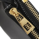 ロエベ LOEWE ゲート ダブルジップ ポーチ 113.54.Z43 ブラック レザー ショルダーバッグ ゴールド金具 黒