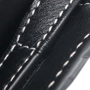 ロエベ LOEWE ゲート ダブルジップ ポーチ 113.54.Z43 ブラック レザー ショルダーバッグ ゴールド金具 黒