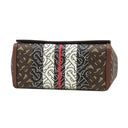 バーバリー BURBERRY TBモノグラム ショルダー ブラウン×マルチカラー コーティングキャンバス レザー ショルダーバッグ ゴールド金具 茶 白 黒 赤