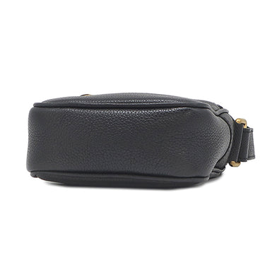 グッチ GUCCI ロゴ プリント ショルダー 574803 ブラック レザー ショルダーバッグ ヴィンテージ金具 黒 シェリーライン