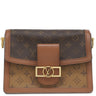 ルイヴィトン LOUIS VUITTON ドーフィーヌ MM M45958 ブラウン×ベージュ モノグラムキャンバス モノグラムリバースキャンバス ショルダーバッグ ゴールド金具 茶 チェーン欠品
