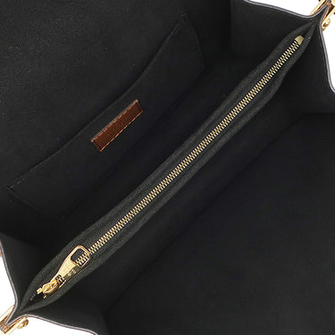 ルイヴィトン LOUIS VUITTON ドーフィーヌ MM M45958 ブラウン×ベージュ モノグラムキャンバス モノグラムリバースキャンバス ショルダーバッグ ゴールド金具 茶 チェーン欠品
