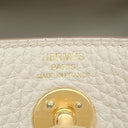 エルメス HERMES リンディ ミニ 20 ベトン トリヨンクレマンス ショルダーバッグ ゴールド金具 オフホワイト