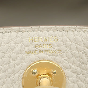 エルメス HERMES リンディ ミニ 20 ベトン トリヨンクレマンス ショルダーバッグ ゴールド金具 オフホワイト