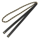 シャネル CHANEL ココマーク チェーンベルト ブラック×ゴールド ラムスキン GP 14039 ベルト レザーリボン