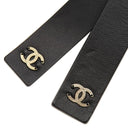 シャネル CHANEL ココマーク チェーンベルト ブラック×ゴールド ラムスキン GP 14039 ベルト レザーリボン