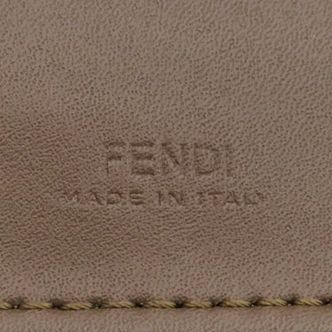 フェンディ FENDI ズッカ柄 フォンポーチ 8M0443 ブラウン レザー ショルダーバッグ ゴールド金具 総柄 フォンホルダー モバイルポーチ