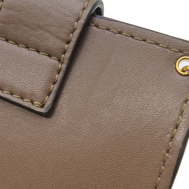 フェンディ FENDI ズッカ柄 フォンポーチ 8M0443 ブラウン レザー ショルダーバッグ ゴールド金具 総柄 フォンホルダー モバイルポーチ