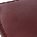 カルティエ Cartier カボション ワンショルダーバッグ ボルドー レザー ハンドバッグ シルバー金具 赤