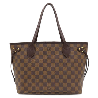 ルイヴィトン LOUIS VUITTON ネヴァーフル PM N51109 ダミエエベヌ ダミエキャンバス トートバッグ ゴールド金具 茶 ハンドバッグ