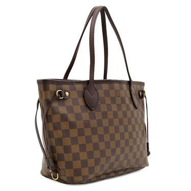 ルイヴィトン LOUIS VUITTON ネヴァーフル PM N51109 ダミエエベヌ ダミエキャンバス トートバッグ ゴールド金具 茶 ハンドバッグ