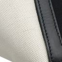 バレンシアガ BALENCIAGA ネイビーカバス S 339933 ナチュラル×ブラック キャンバス レザー トートバッグ シルバー金具 黒 白 ロゴ トート Navy カバ