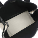 バレンシアガ BALENCIAGA ネイビーカバス S 339933 ナチュラル×ブラック キャンバス レザー トートバッグ シルバー金具 黒 白 ロゴ トート Navy カバ