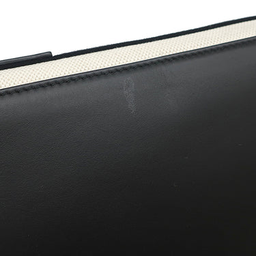 バレンシアガ BALENCIAGA ネイビーカバス S 339933 ナチュラル×ブラック キャンバス レザー トートバッグ シルバー金具 黒 白 ロゴ トート Navy カバ