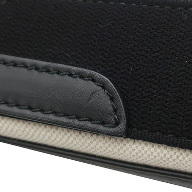 バレンシアガ BALENCIAGA ネイビーカバス S 339933 ナチュラル×ブラック キャンバス レザー トートバッグ シルバー金具 黒 白 ロゴ トート Navy カバ