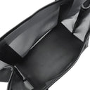 バレンシアガ BALENCIAGA ネイビーカバス S 339933 ブラック ポリエステル ラムスキン ポリエチレンテレフタレート トートバッグ シルバー金具 黒 ロゴ メッシュ トート Navy カバ