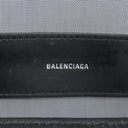 バレンシアガ BALENCIAGA ネイビーカバス S 339933 ブラック ポリエステル ラムスキン ポリエチレンテレフタレート トートバッグ シルバー金具 黒 ロゴ メッシュ トート Navy カバ