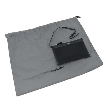 バレンシアガ BALENCIAGA ネイビーカバス S 339933 ブラック ポリエステル ラムスキン ポリエチレンテレフタレート トートバッグ シルバー金具 黒 ロゴ メッシュ トート Navy カバ