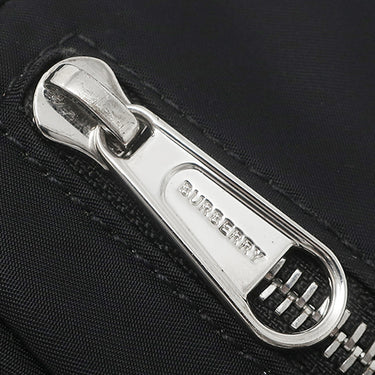 バーバリー BURBERRY スモール ロゴプリント キャノン バムバッグ ブラック ナイロン ボディバッグ シルバー金具 黒 ウエストバッグ ウエストポーチ