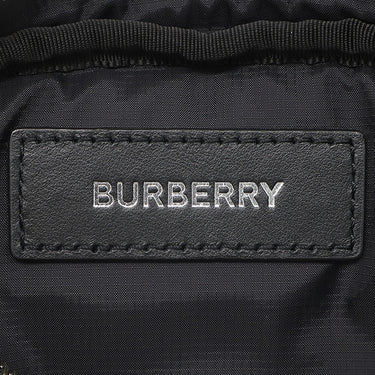 バーバリー BURBERRY スモール ロゴプリント キャノン バムバッグ ブラック ナイロン ボディバッグ シルバー金具 黒 ウエストバッグ ウエストポーチ