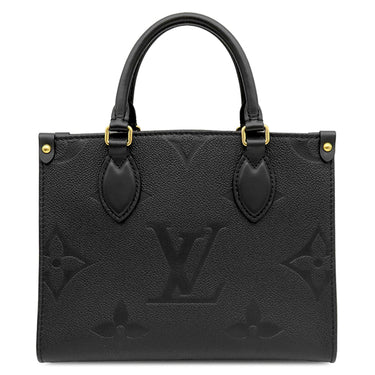 ルイヴィトン LOUIS VUITTON オンザゴー PM M45653 ノワール モノグラムアンプラント 2WAYバッグ ゴールド金具 ハンドバッグ