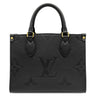 ルイヴィトン LOUIS VUITTON オンザゴー PM M45653 ノワール モノグラムアンプラント 2WAYバッグ ゴールド金具 ハンドバッグ