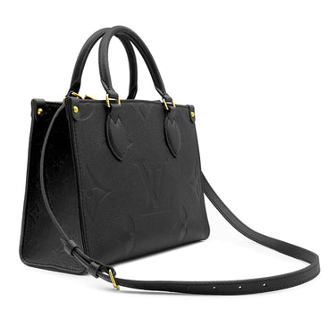 ルイヴィトン LOUIS VUITTON オンザゴー PM M45653 ノワール モノグラムアンプラント 2WAYバッグ ゴールド金具 ハンドバッグ