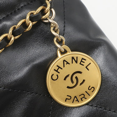 シャネル CHANEL CHANEL 22 ミニ ハンドバッグ AS3980 ブラック レザー 2WAYバッグ ゴールド金具
