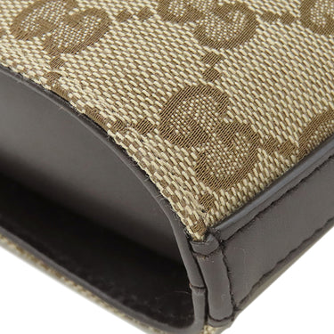 グッチ GUCCI ミニ バケット ショルダー 782919 ベージュ×エボニー GGキャンバス レザー ショルダーバッグ ゴールド金具 ブラウン ウェブストライプ