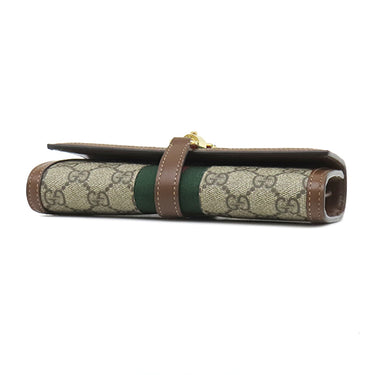 グッチ GUCCI ジャッキー1961 チェーン付き ウォレット 652681 ベージュ×エボニー GGスプリームキャンバス レザー チェーンウォレット ゴールド金具
