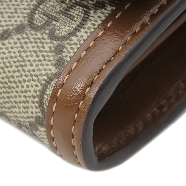 グッチ GUCCI ジャッキー1961 チェーン付き ウォレット 652681 ベージュ×エボニー GGスプリームキャンバス レザー チェーンウォレット ゴールド金具
