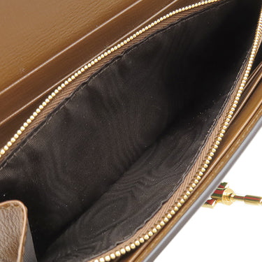 グッチ GUCCI ジャッキー1961 チェーン付き ウォレット 652681 ベージュ×エボニー GGスプリームキャンバス レザー チェーンウォレット ゴールド金具