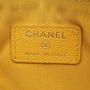 シャネル CHANEL クラシック スモール ジップ ポーチ AP4020 イエロー キャビアスキン ポーチ ゴールド金具 ココマーク